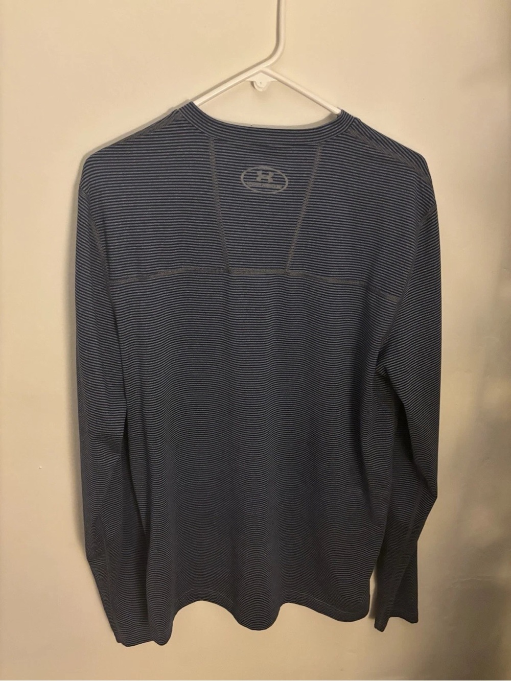 Under Armour Men's Long Sleeve Striped Performance Crew - Navy Blue